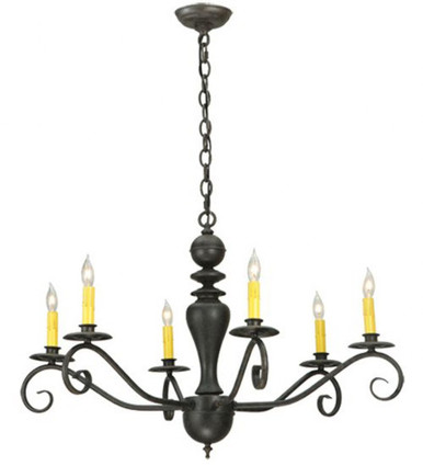Emory 6 Light Chandelier 25 Inches Tall and 33 Inches Wide by Meyda Tiffany - 127878