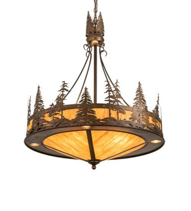 Tall Pines 4 Light Inverted Pendant 41 x 30 Inches by Meyda Tiffany - 215159