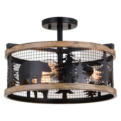 Kodiak 3 Light 16 Inch Wide Semi Flush Mount by Vaxcel - C0263