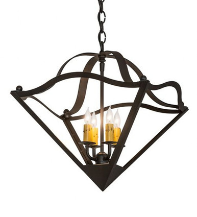 Zale 4 Light Inverted Pendant 21 x 22.5 Inches by Meyda Tiffany - 256645