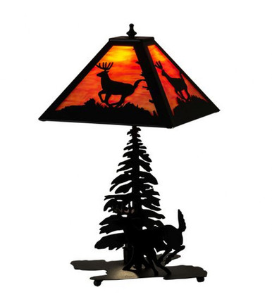 Lone Deer 1 Light Table Lamp 21 In H and 16 In W by Meyda Tiffany 228151 - 228151