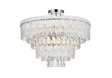 Emilia 8 Light Flush Mount 19 Inch Tall and 25 Inch Wide by Elegant - 1780F25