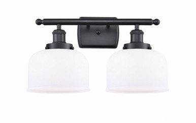 Bell 2 Light Bath Vanity 11 Inch Tall and 18 Inch Wide by Innovations - 916-2W-BK-G71