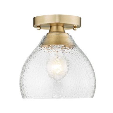 Ariella 1 Light 7.38 Inch Wide Semi Flush Mount by Golden - 1094-SF