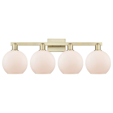 Athens 4 Light Bath Vanity 12 Inch Tall and 35 Inch Wide by Innovations - 716-4W-AB-G121-8