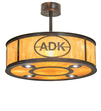 Personalized Adirondack Bank 96W 8 LED Pendant 24 x 30 Inch by Meyda - 248313