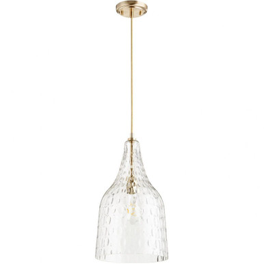 1 Light Transitional Small Pendant 17.5 Inch Tall by Quorum - 8142