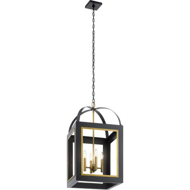 Vath Four Light Large Foyer Pendant by Kichler - 52029BKNBR
