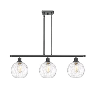 Athens Water Glass 100W 3 LED Stem Hung Island 10.5X 36 by Innovations - 516-3I-G1215-8-LED