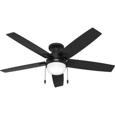 Anisten 5 Blade Flush Ceiling Fan and Light Kit 52 Inch Wide by Hunter Fans - 5283-Anisten