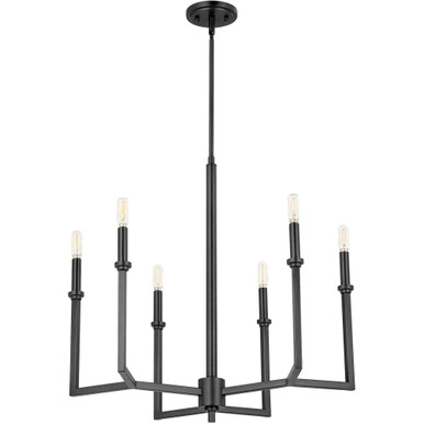 Merrick 6 Light Medium Chandelier by Quorum - 6174-6-59