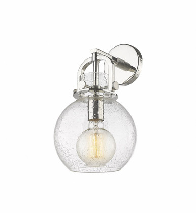 Newton Sphere 1 Light Glass Wall Sconce by Innovations - 410-1W-PN-G410-8SDY
