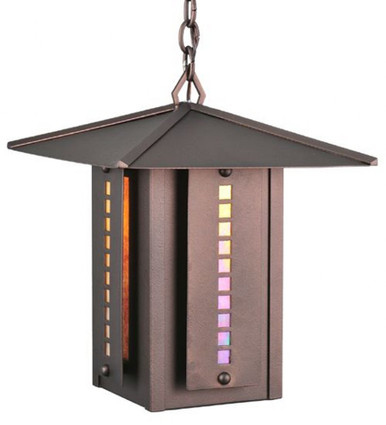 Moss Creek Stepping Stone 1 Light Square Hanging Lantern Pendant by Meyda - 106140