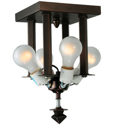Modified 4 Light 7 Inch Wide Flush Mount by Meyda Tiffany - 99015