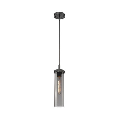 Lincoln 1 Light Glass Pendant 15.5 Inch and 3.88 Inch Wide by Innovations - 471-1S-BK-G471-12SM