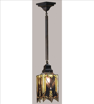 Cottage Mission 1 Light Small Pendant by Meyda Tiffany 27844 - 27844