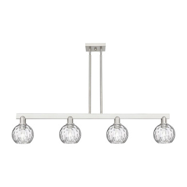 Athens Water Glass 4 Light Stem Hung Island 8.88X 48.75 by Innovations - 716-4I-SN-G1215-6