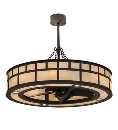 T Mission 8 Light Fandelier 36 In H and 45 In W by Meyda Tiffany - tmission45
