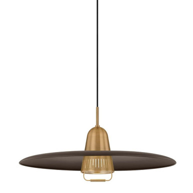 Gilroy 1 Light Pendant 11.75 Inch Tall and 24.75 Inch Wide by Troy - F2625-PBR/BRZ