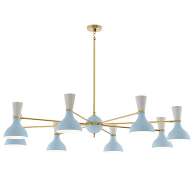 Clare 8 Light Chandelier 10.19 Inch Tall and 57 Inch Wide by Robert Abbey - CL_8CH_P