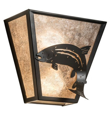 Leaping Trout 2 Light Wall Sconce 11.5 x 13 Inches by Meyda Tiffany - 237164