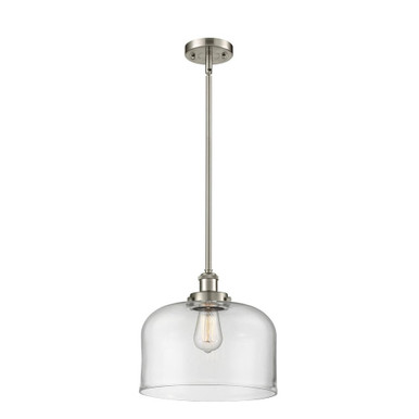 Bell 1 Light Mini Pendant 10 Inch Tall and 12 Inch Wide by Innovations - 916-1S-SN-G72-L