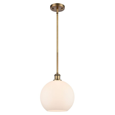 Athens 100W 1 LED Mini Pendant 12 Inch Tall and 10 Inch Wide by Innovations - 516-1S-G12-10-LED
