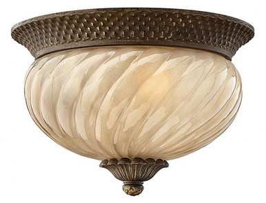 Plantation 2 Light 6.4 Inch Wide Outdoor Flush Mount by Hinkley - 2128