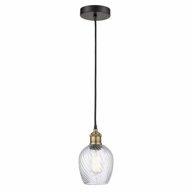 Salina 1 Light Cord Hung Mini Pendant 9.75 x 5.75 Inches by Innovations  - 616-1P-BAB-G292