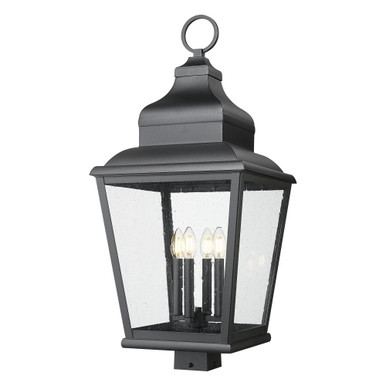 Raphael 4 Light Outdoor Post Mount 31.75 Inch Tall X 14 Inch Wide by Z Lite - 5029PHXLS-BK