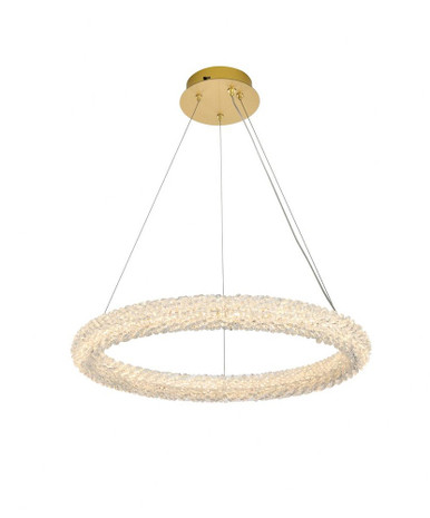 Bowen 36W 1 LED Chandelier 2.5 Inches Tall and 24 Inches Wide by Elegant  - 3800D23SG