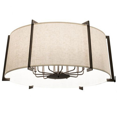 Cilindro Structure 66W 12 LED Semi Flush Mount 18 x 40 Inch by Meyda - 245578