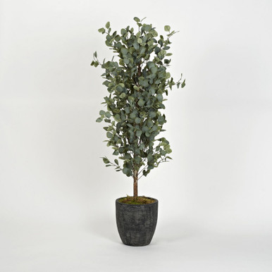 Eucalyptus Tree 25 Inch Round Planter by DW Silks - 322410