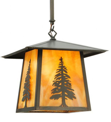 Stillwater Tall Pine 1 Light Square Pendant 36 x 17 Inch by Meyda Tiffany - 129504