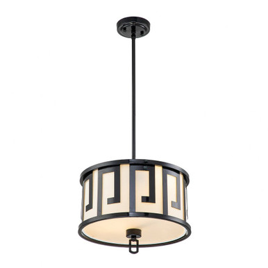 Lemuria 2 Light Medium Pendant 8 Inch Tall by Lucas And Mckearn - GN/LEMURIA/P/M-BLK