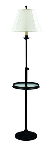 Club 1 Light Adjustable Floor Lamps with Table 56 x 13 x House of Troy - CL202-BLK