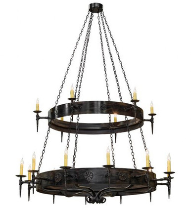 Warwick 18 Light 2 Tier Chandelier 119 x 72 Inches Wide by Meyda Tiffany - 112829