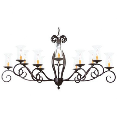 Firenze 12 Light Oblong Chandelier 30 x 24 Inches Wide by Meyda Tiffany - 120295