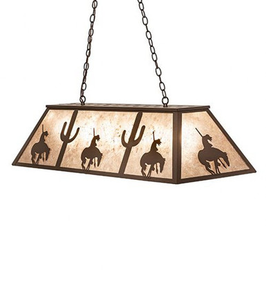 Trails End 6 Light Oblong Pendant 22 x 17 Inches by Meyda Tiffany - 135573