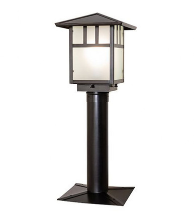 Seneca Double Bar Mission One Light Outdoor Post Mount by Meyda Tiffany - 267497