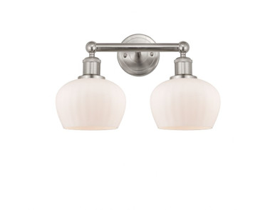 Fenton 2 Light Bath Vanity 9.75 Inch Tall and 15.5 Inch Wide by Innovations - 616-2W-SN-G91