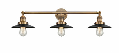 Railroad 3 Light Vanity Light 32 Inch Wide by Innovations - 205-BB-M6