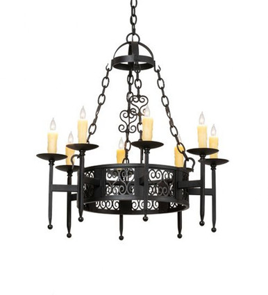 Toscano 8 Light Chandelier 32 x 28 Inches Wide by Meyda Tiffany - 228282