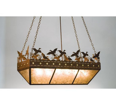 Ducks in Flight 6 Light Inverted Pendant 27 x 18 Inches by Meyda Tiffany - 13051