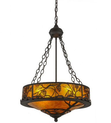 Whispering Pines 4 Light Inverted Pendant 32 x 20 Inches by Meyda Tiffany - 143543