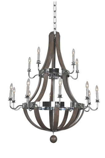 Sharlow 15 Light Oversized Chandelier by Kalco - 300485CH