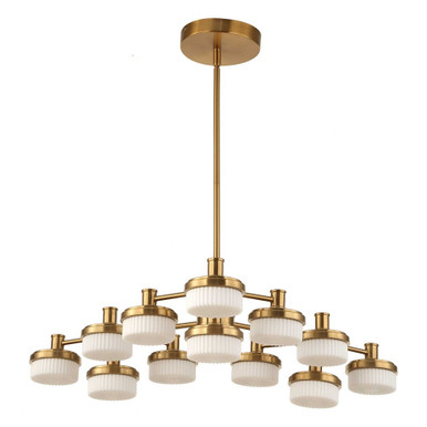Wedge 48W 12 LED Chandelier 7.25 Inch Tall and 40.63 Inch Wide by Uttermost - 21408