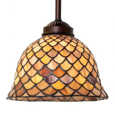Tiffany Fishscale 1 Light Mini Pendant 16 x 8 Inches by Meyda Tiffany - 244751