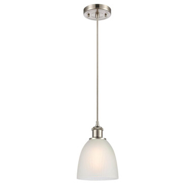 Castile 100W 1 LED Cord hung Mini Pendant 9 and 6 Inch Wide by Innovations - 516-1P-G38-LED