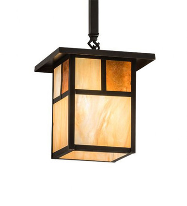 Hyde Park T Mission 1 Light Square Pendant 32 x 13 Inches by Meyda Tiffany - 194827
